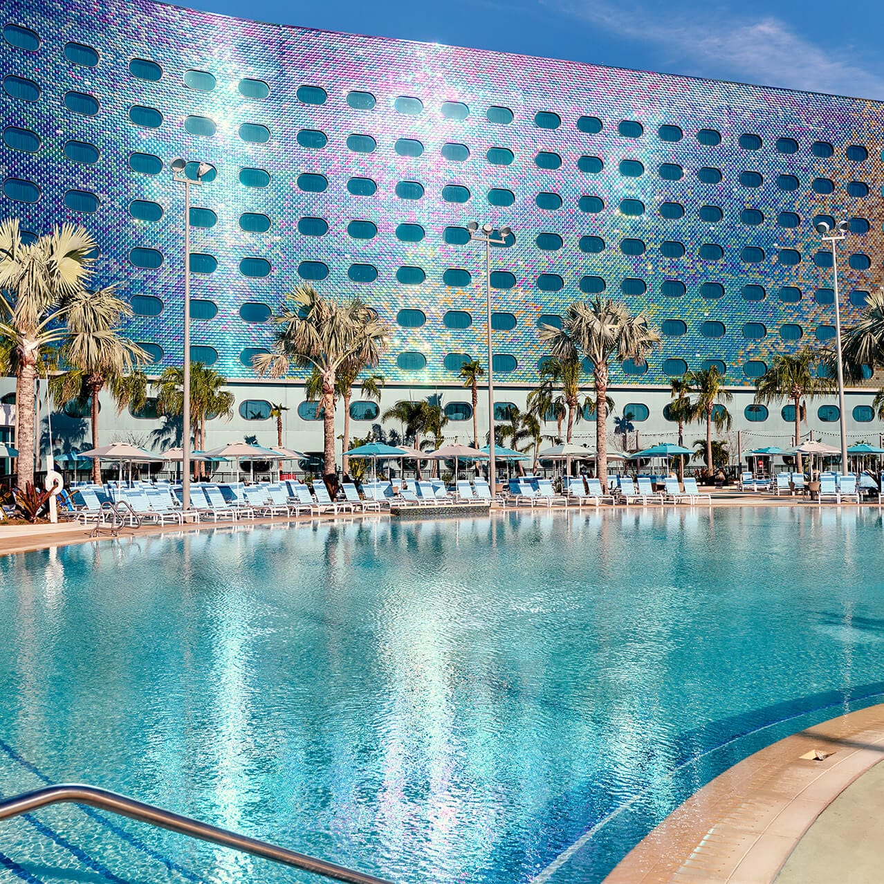 Daytime view of the pool at Universal Stella Nova Resort.