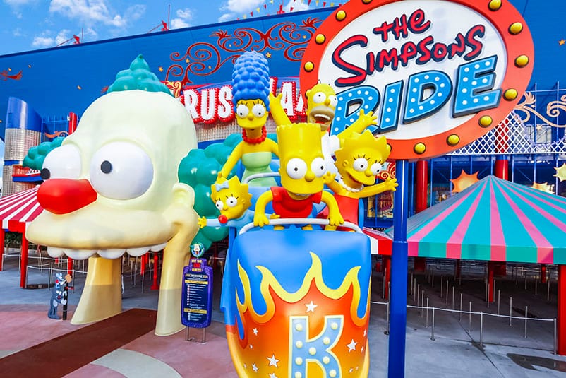 The entrance to the Simpsons Ride at Universal Studios Orlando.