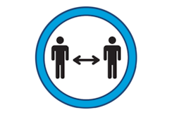 Graphic of two persons with an arrow spaced between.