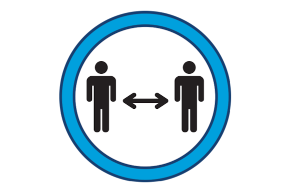 Graphic of two persons with an arrow spaced between.