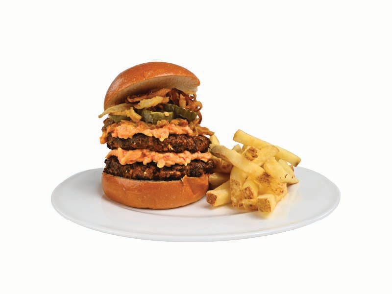 Smoked Pork BBQ Double Burger Platter