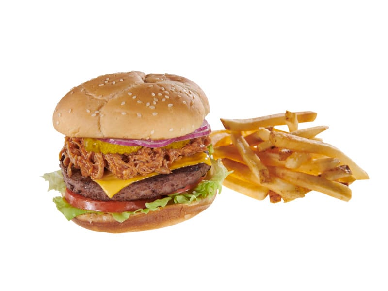 Pork BBQ Burger Platter