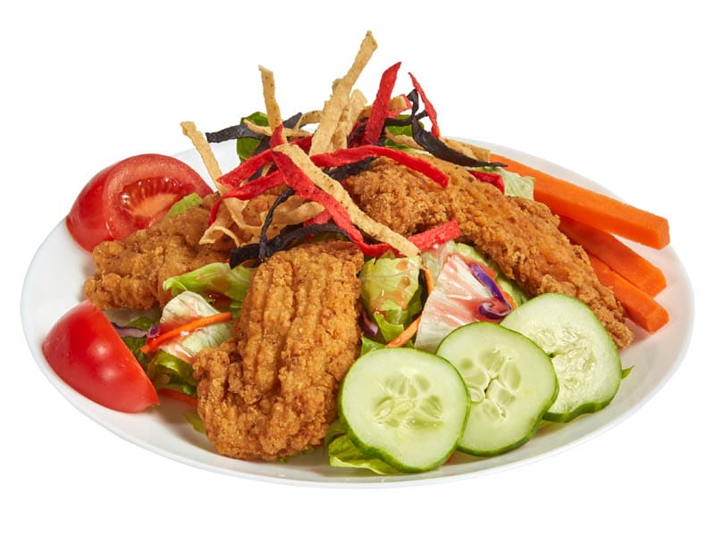 Crispy Greens Salad with Chicken