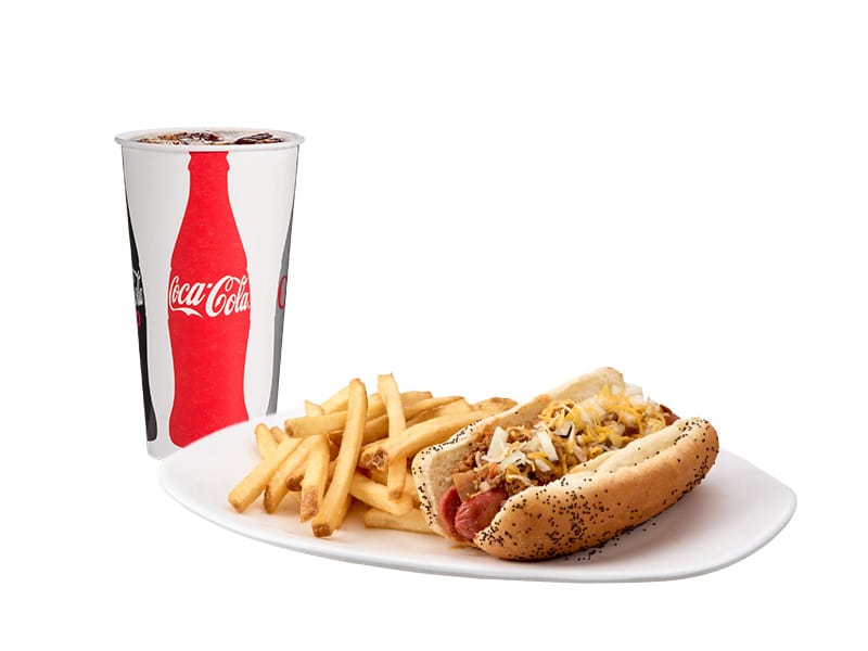 Chili Cheese Hot Dog Combo