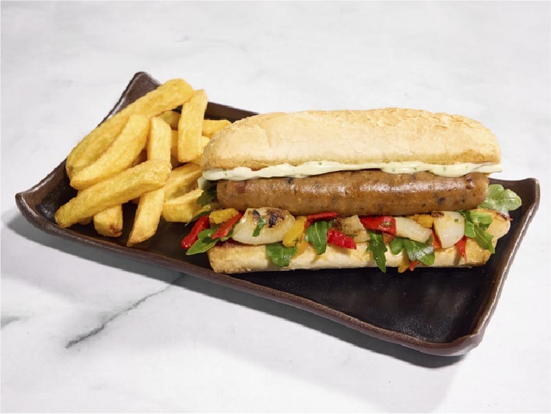 Vegan Sausage and Peppers