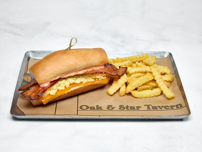 Oak and Star Bacon, Egg and Cheese Sandwich
