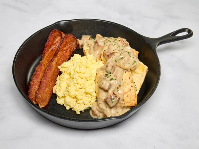 Biscuits with Sausage Gravy and Eggs