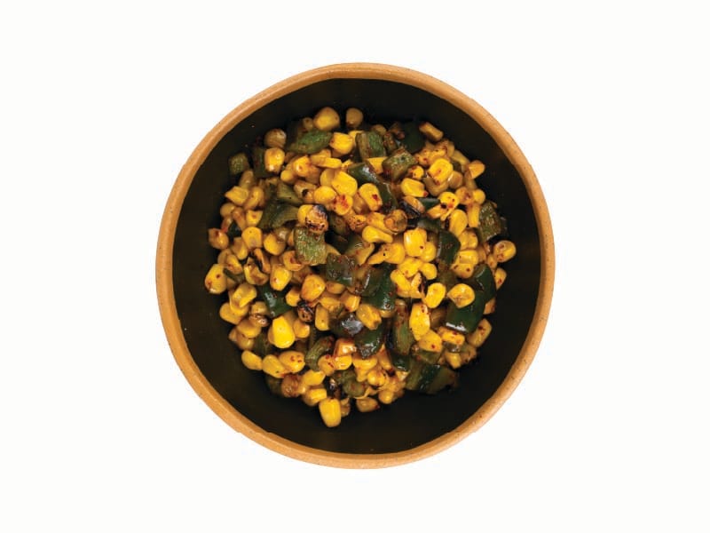 Roasted Corn and Poblanos Peppers