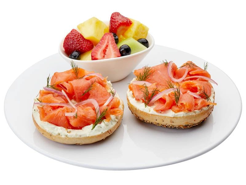 Smoked Salmon Lox Bagel*