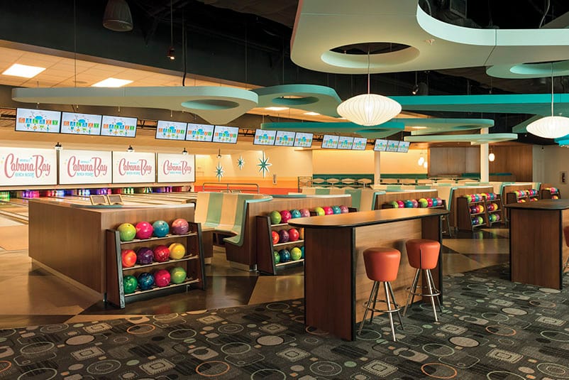 Retro Hotel With Family Suites In Orlando Universal S Cabana Bay The Interior Of Galazy Bowl At Cabana Bay Beach Resort In Universal Orlando A Clic