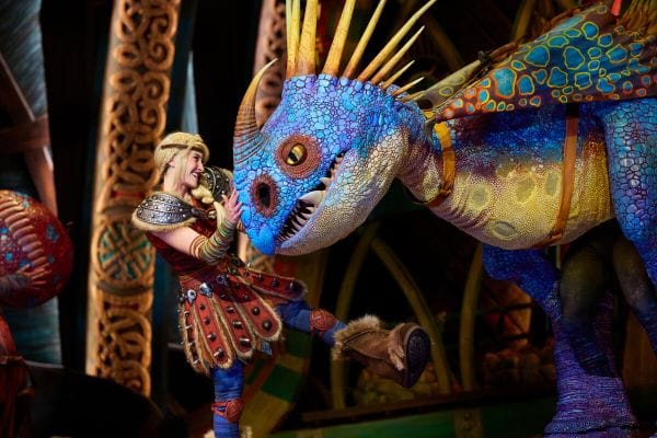 Astrid and Stormfly at How To Train Your Dragon Isle of Berk Untrainable Dragon