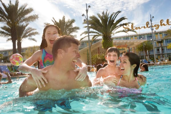 Family in pool at Cabana Bay Beach Resort