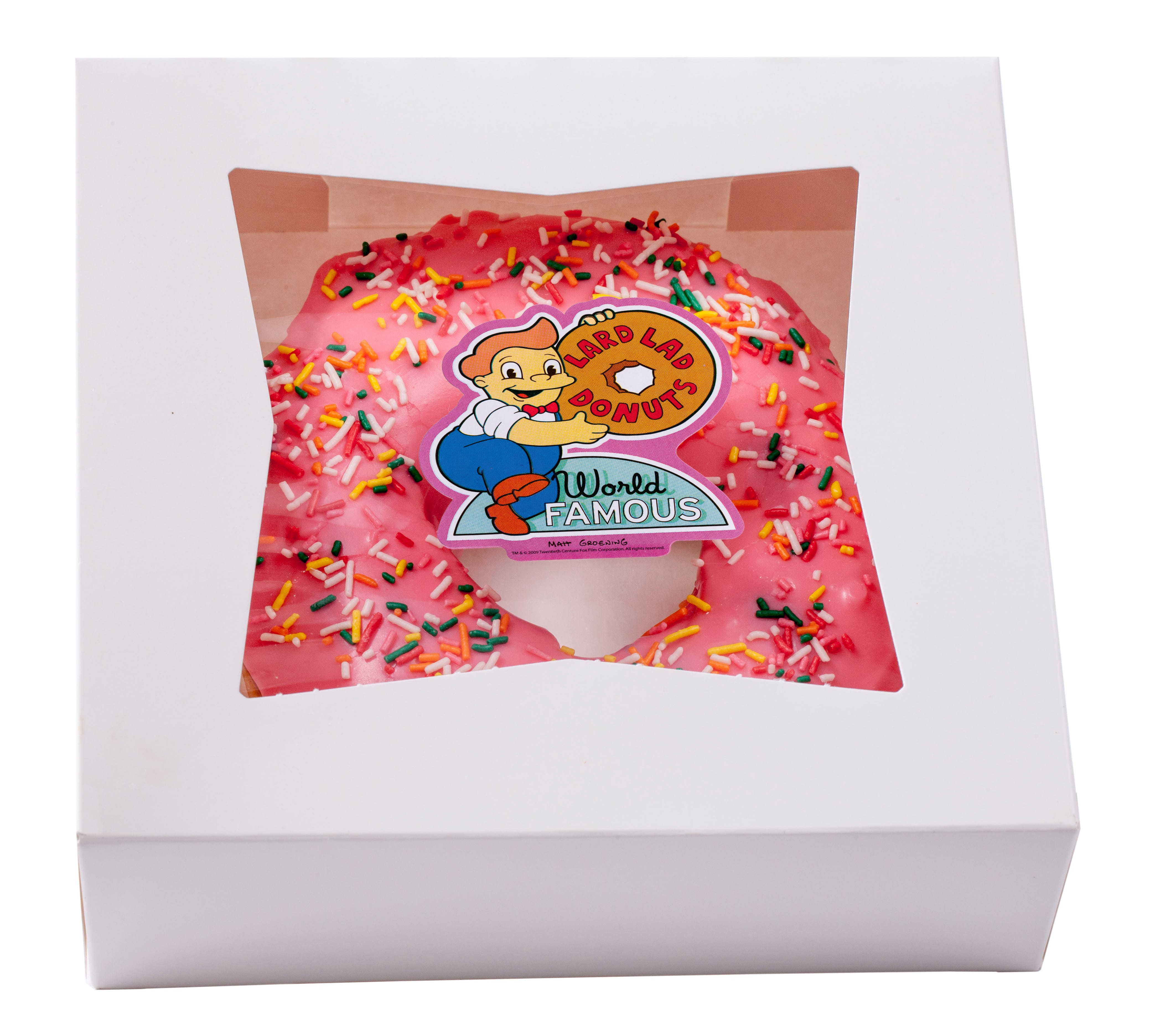 Large Pink Frosted Donut with Sprinkles