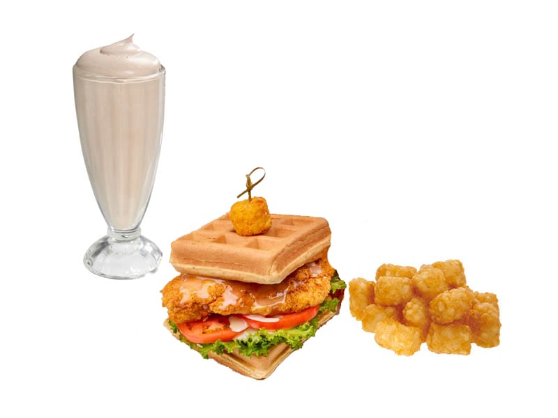 Chicken & Waffle Sandwich Combo