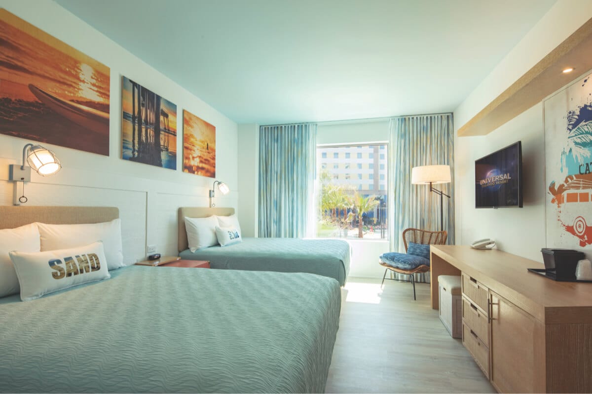A standard guest room at  Universal Endless Summer Resort - Dockside Inn and Suites.