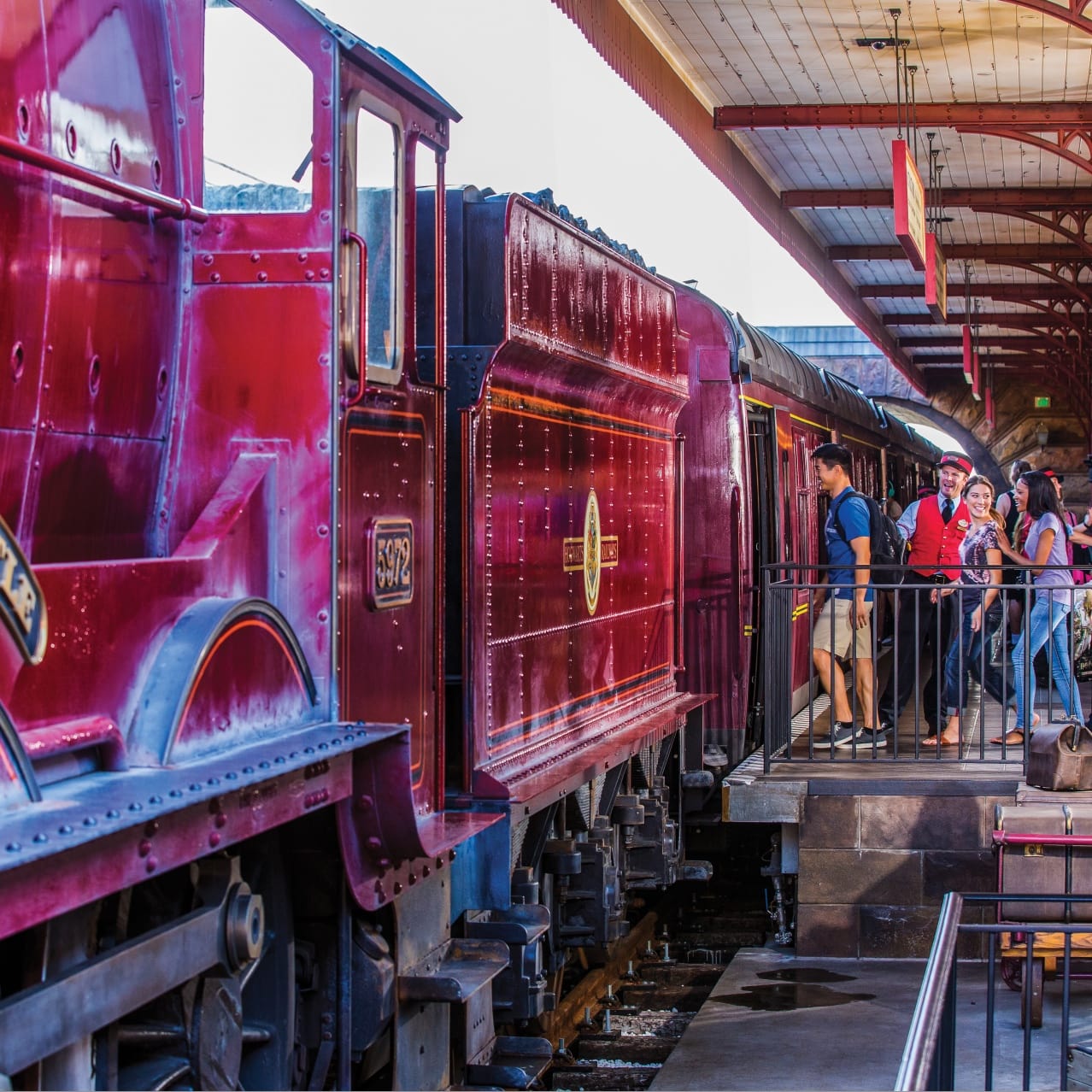 Guests boarding the Hogwarts Express