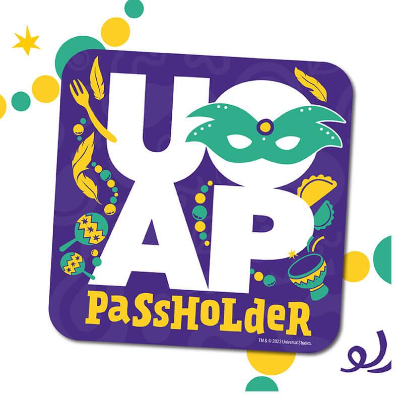 Universal Orlando Annual Passholder Mardi Gras themed magnet