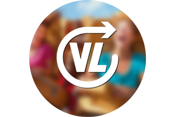 “VL” with an arrow around it