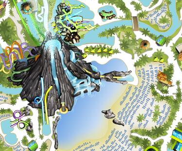 Volcano Bay Wave Village Mini Map